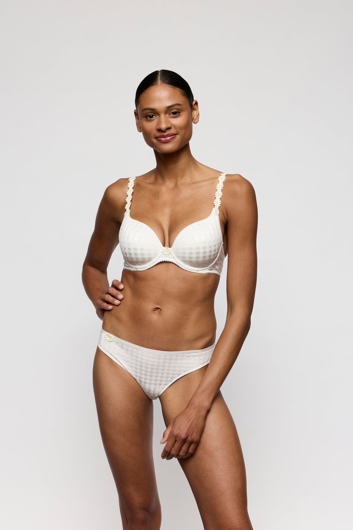 Marie Jo Avero Rio Bikini in Ivory Petal with matching bra