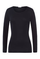 Hanro Cotton Seamless L/S Tee Black