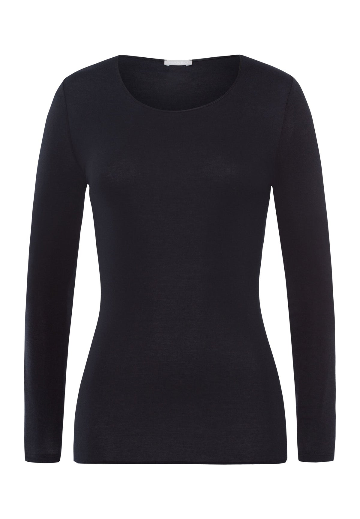 Hanro Cotton Seamless L/S Tee Black