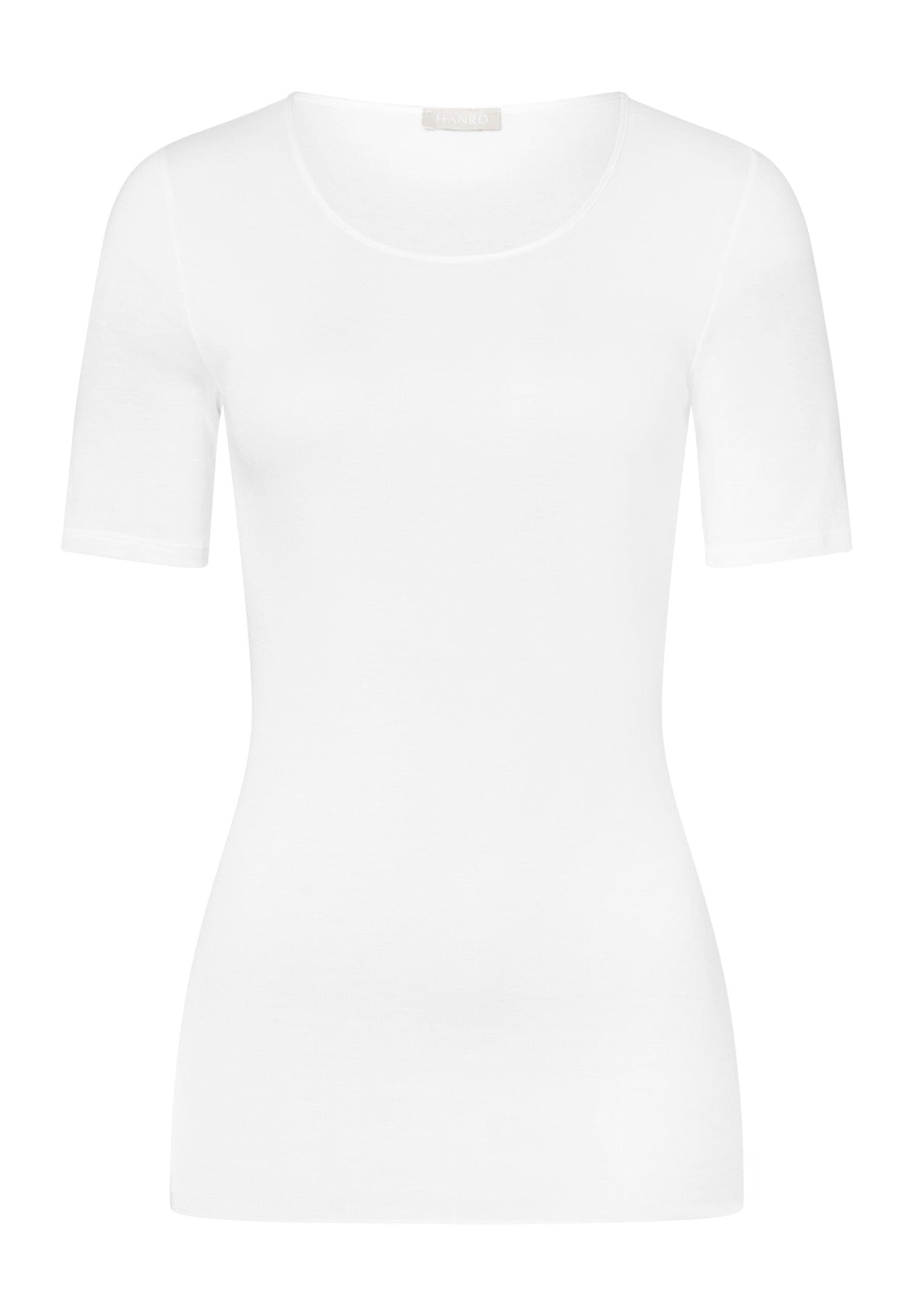Hanro Cotton Seamless Crew T White