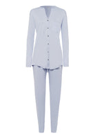 Hanro Pure Essence Pajama Set 77949 | Blue Glow