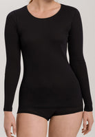 Hanro Cotton Seamless L/S Tee Black