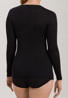 Hanro Cotton Seamless L/S Tee Black