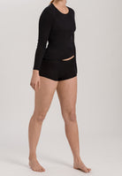 Hanro Cotton Seamless L/S Tee Black