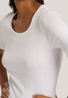 Hanro Cotton Seamless Crew T White