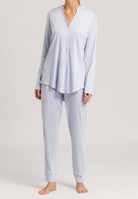 Hanro Pure Essence Pajama Set 77949 | Blue Glow
