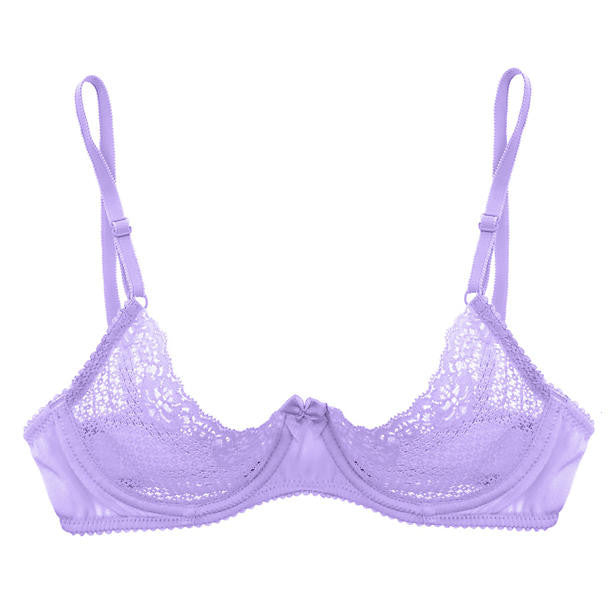 Timpa Duet Lace Underwire Demi Bra Style 16449 Lilac 32b 16449 for