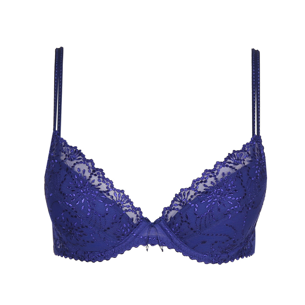 Marie Jo Jane Push Up Bra with Removable Pads in Velvet Blue - Busted Bra  Shop